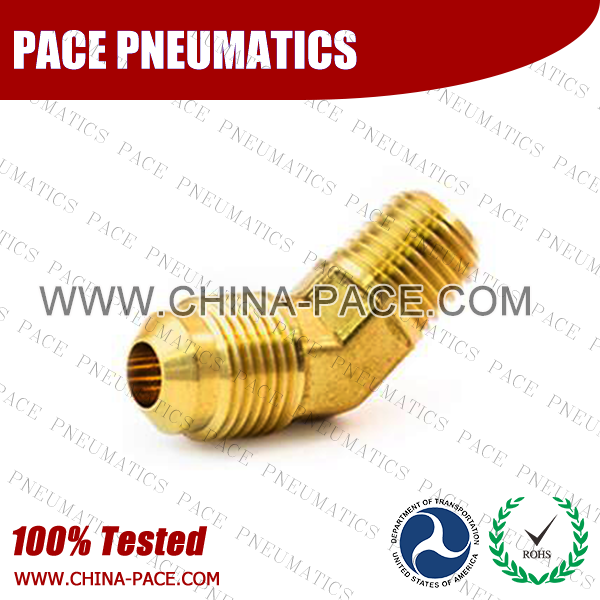 Forged 45°Male Elbow SAE 45°Flare Fittings, Brass Pipe Fittings, Brass Air Fittings, Brass SAE 45 Degree Flare Fittings